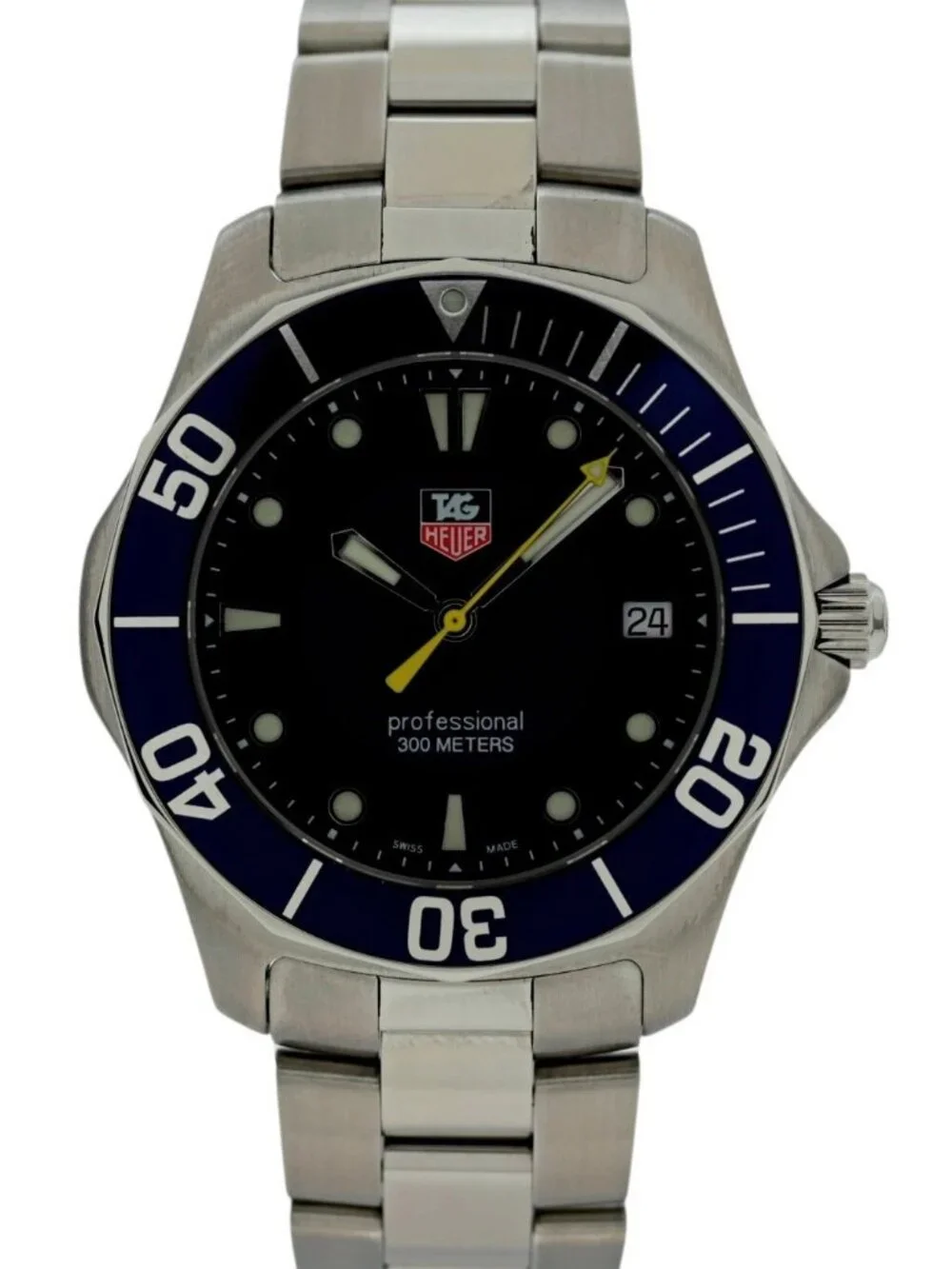 Men's 39mm Tag Heuer Aquaracer 300M Blue Dial Swiss Made SS Watch! Ref: WAB1112!